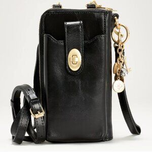 Patricia Nash Amalia Leather Phone Crossbody with Charm and Wristlet   0411